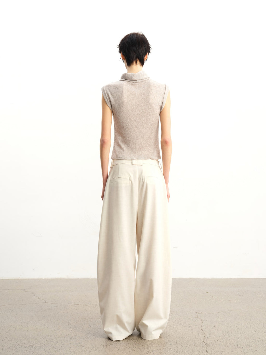 JCAESAR WOMEN Draped Cowl‑Neck Folded‑Hem Tee