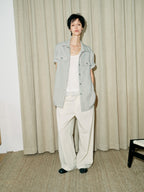 JCAESAR WOMEN Pleated Low‑Crotch Curved‑Blade Pants