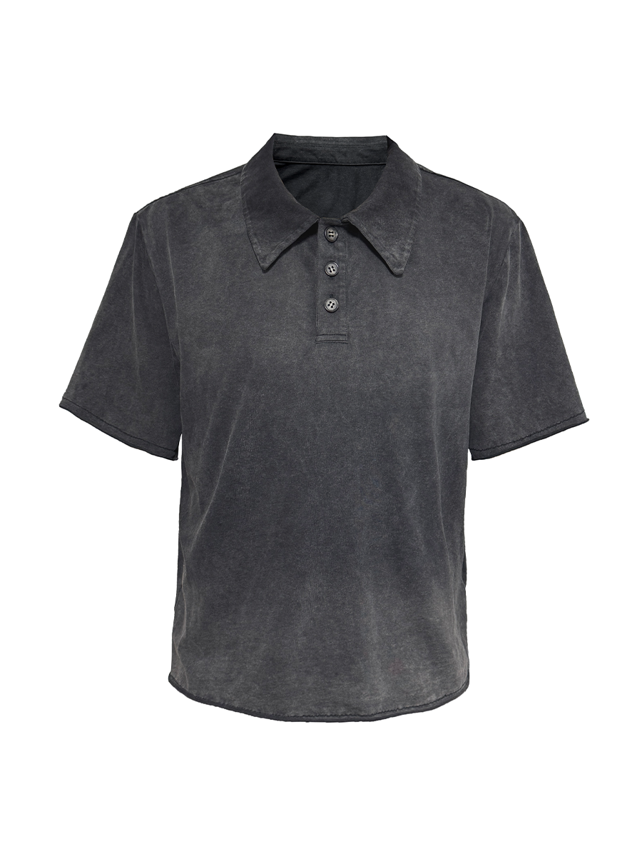 JCAESAR  Washed Polo Shirt