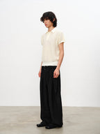 JCAESAR Button-Front Pieced Trousers With Flap Pockets - jcaesarclo