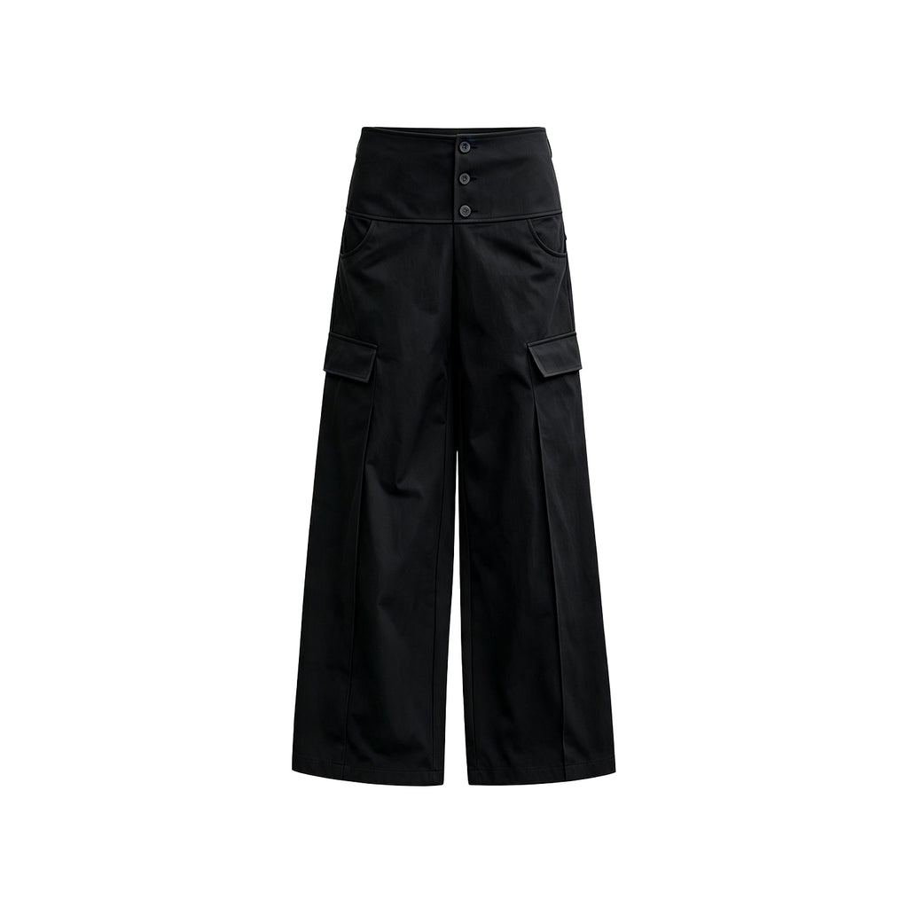 JCAESAR WOMEN Straight-Leg Cargo Pants with 3D Rectangular Pockets