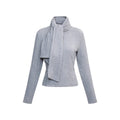JCAESAR WOMEN Adjustable Knit Cardigan with Scarf Tie