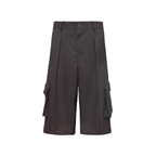 JCAESAR Plaid Pleated Cargo Cropped Pants - jcaesarclo