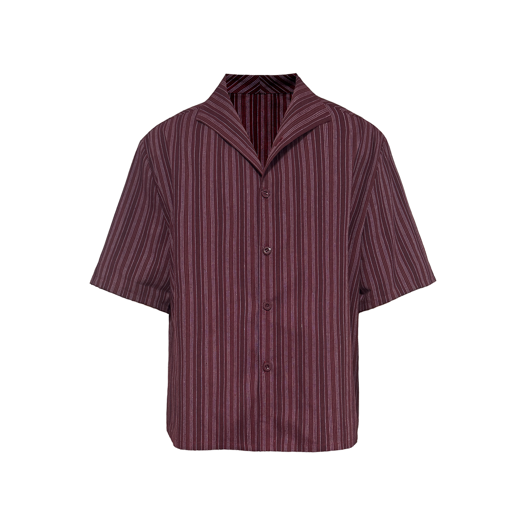 JCAESAR One‑Piece Collar Striped Shirt - jcaesarclo