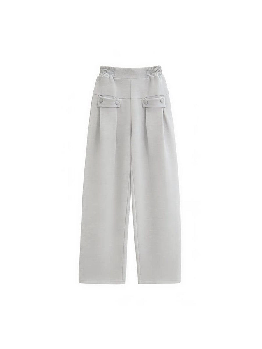 JCAESAR WOMEN Pleated Sweatpants with Front Pockets - jcaesarclo