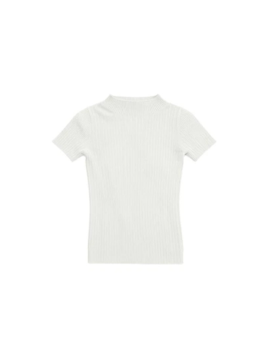 JCAESAR WOMEN Wide‑Trim Collar Fitted Sweater - jcaesarclo