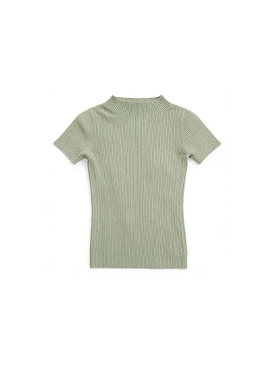 JCAESAR WOMEN Wide‑Trim Collar Fitted Sweater - jcaesarclo