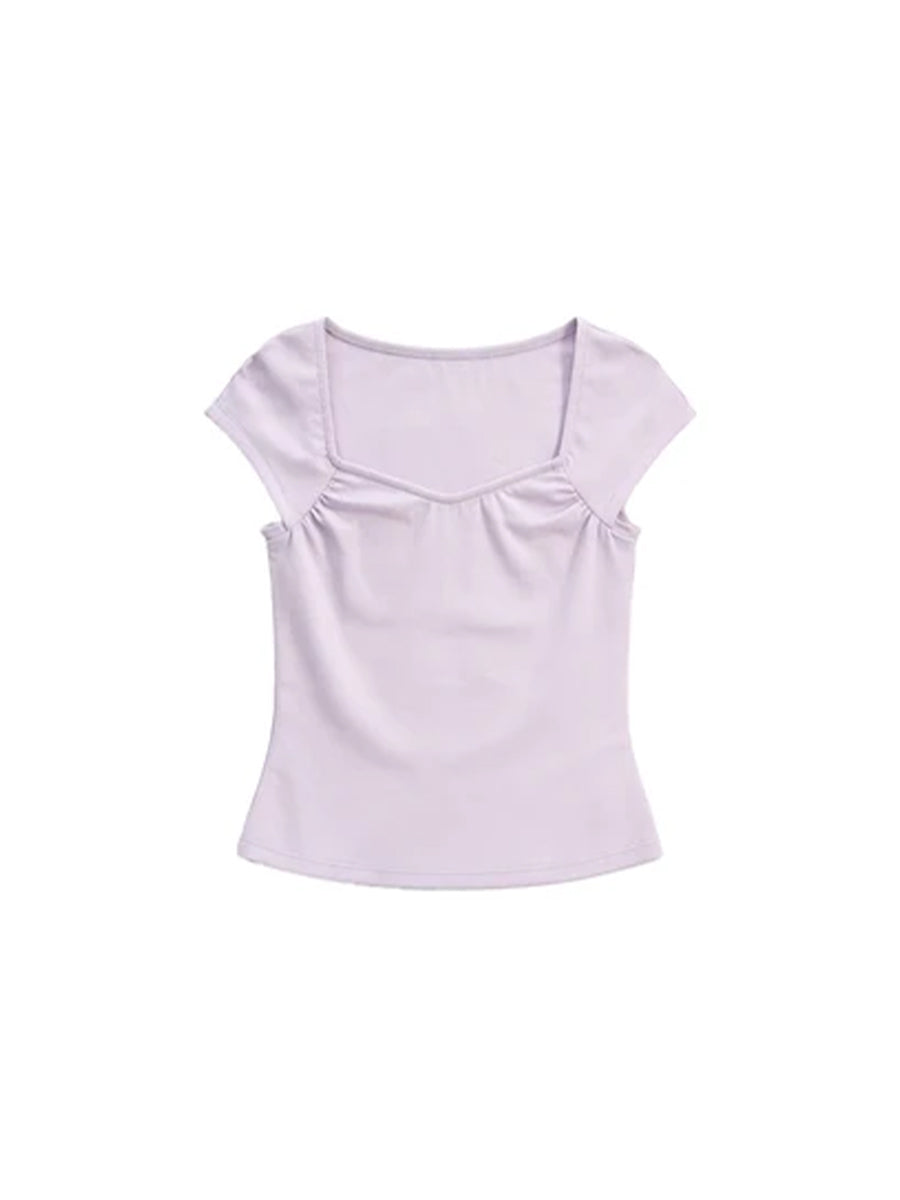 JCAESAR WOMEN  Ruched Crew‑Neck Tee - jcaesarclo