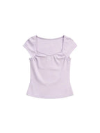 JCAESAR WOMEN  Ruched Crew‑Neck Tee - jcaesarclo