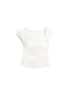 JCAESAR WOMEN  Ruched Crew‑Neck Tee - jcaesarclo
