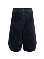 JCAEASAR Layered velvet asymmetric cropped pants