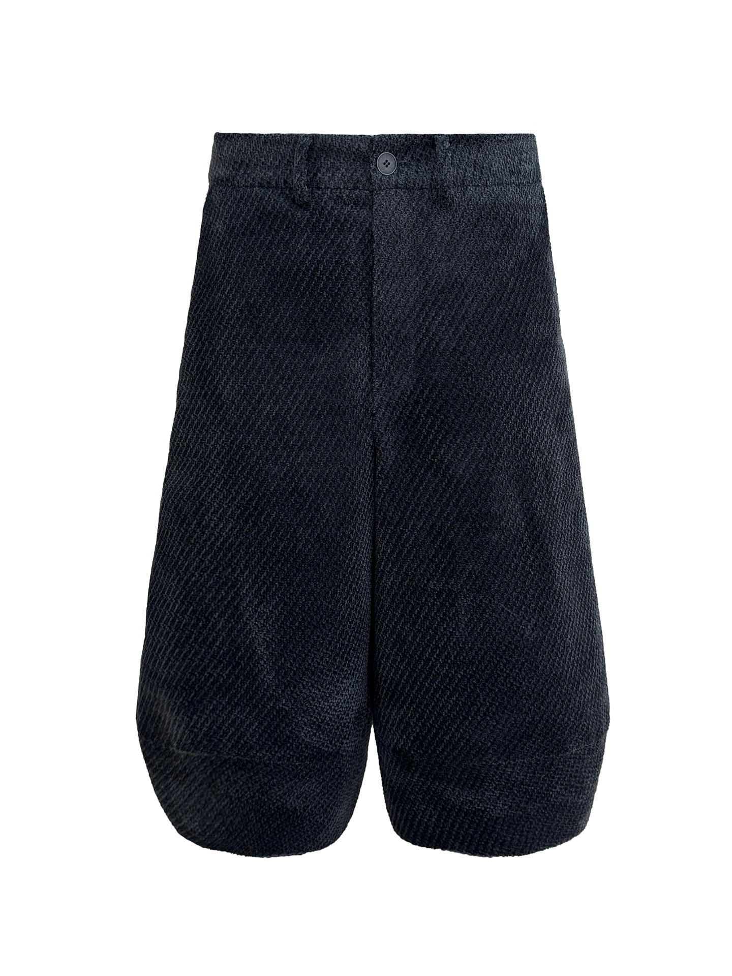 JCAEASAR Layered velvet asymmetric cropped pants