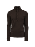 JCAESAR Slim-Fit Ribbed Turtleneck Base Layer with Buttons