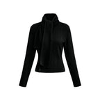 JCAESAR WOMEN Adjustable Knit Cardigan with Scarf Tie