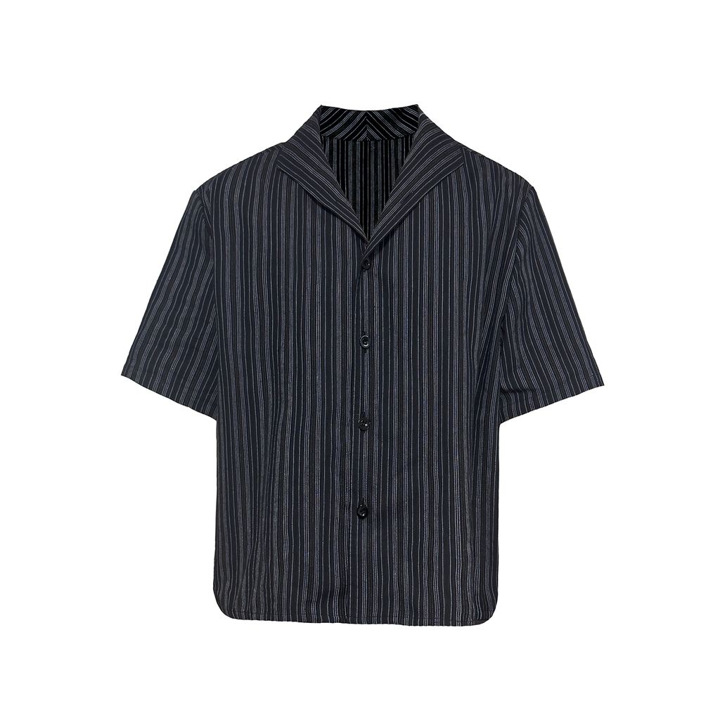 JCAESAR One‑Piece Collar Striped Shirt - jcaesarclo