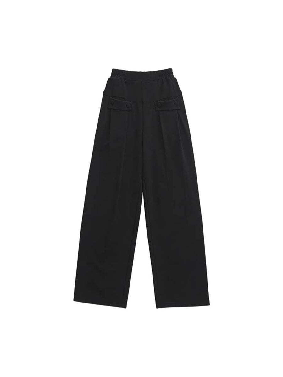 JCAESAR WOMEN Pleated Sweatpants with Front Pockets - jcaesarclo