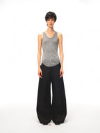 JCAESAR WOMEN Waist‑shaped cable‑knit fitted tank