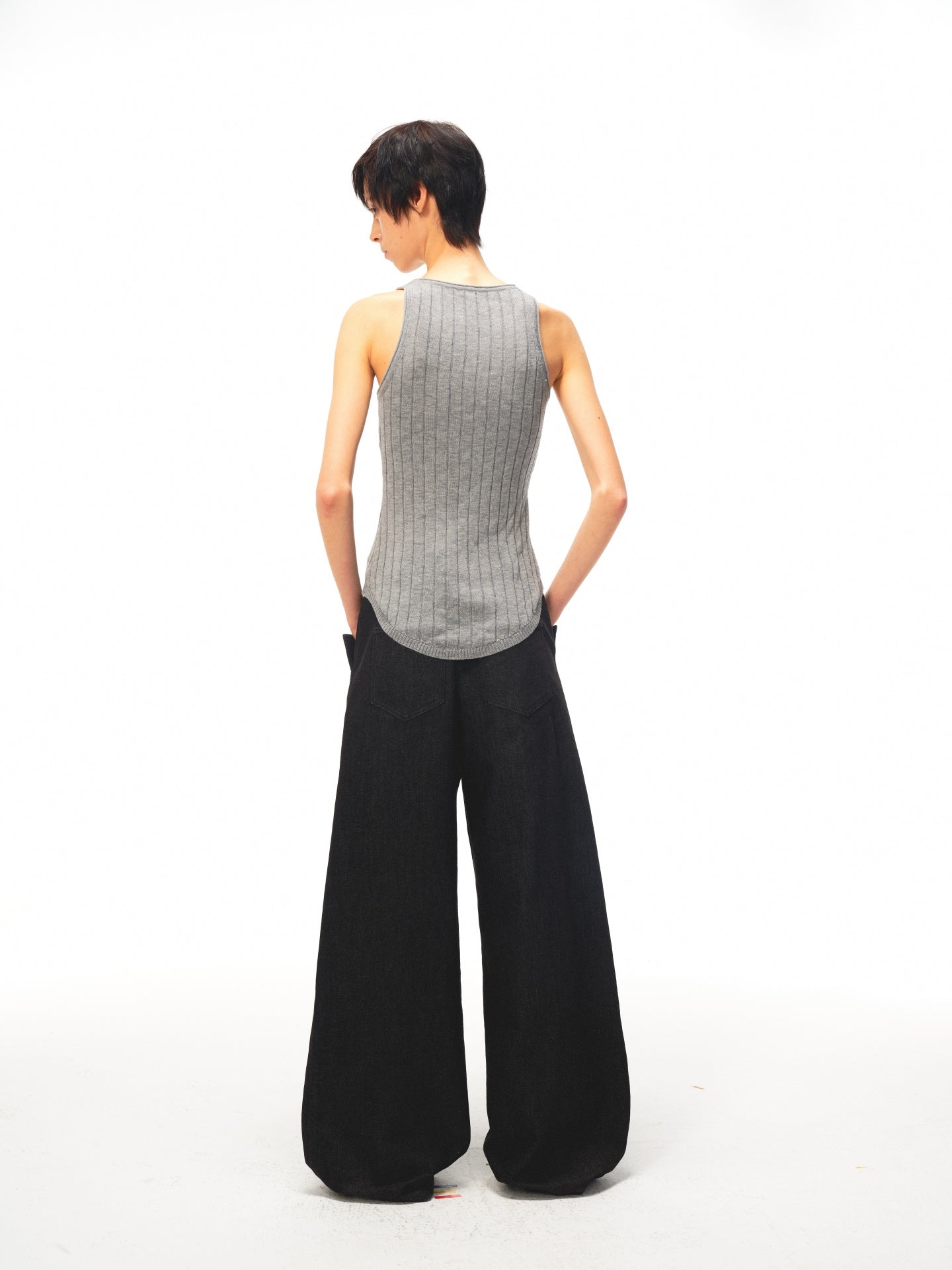 JCAESAR WOMEN Sail‑blade cut denim jeans