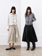 JCAESAR WOMEN  Flowy Acetate Balloon Skirt with Oversized Silhouette