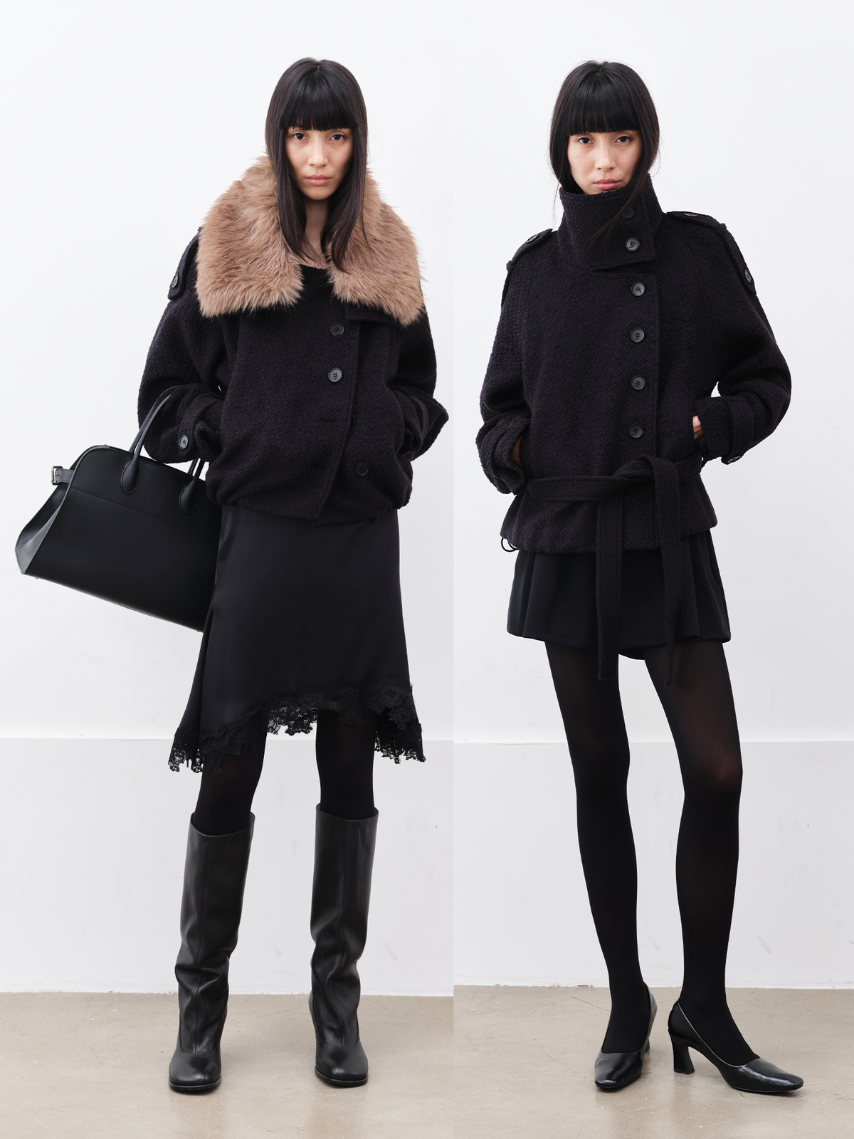 JCAESAR WOMEN Loop Yarn Wool Coat