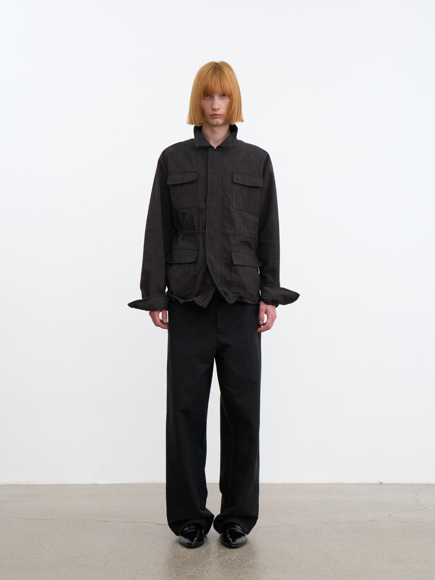 JCAESAR Aluminum‑thread detective jacket
