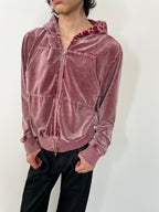 JCAESAR Washed Tie-Dye Velvet Sweatshirt