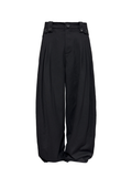 JCAESAR Button-Front Pieced Trousers With Flap Pockets - jcaesarclo