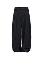 JCAESAR Button-Front Pieced Trousers With Flap Pockets - jcaesarclo