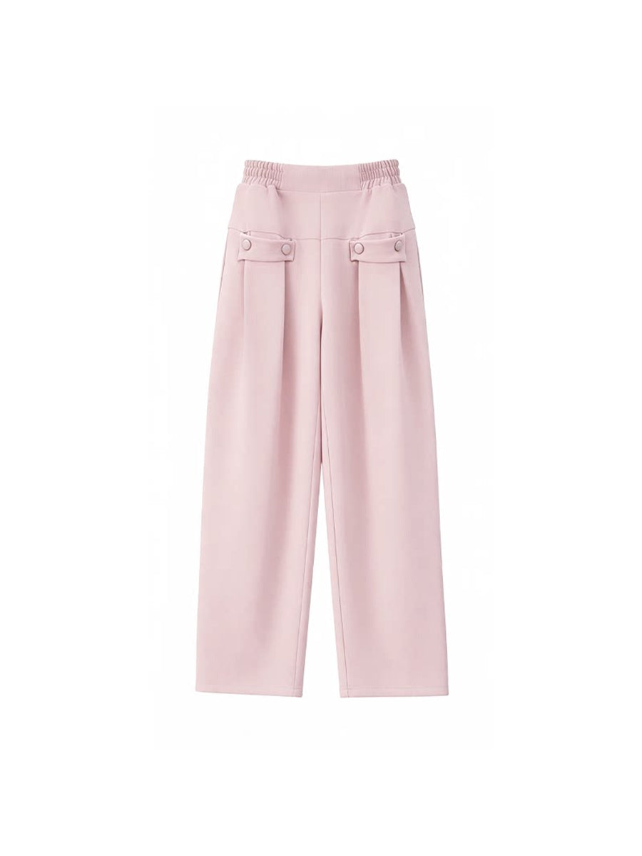JCAESAR WOMEN Pleated Sweatpants with Front Pockets - jcaesarclo