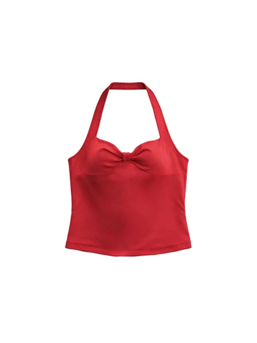 JCAESAR WOMEN Pleated Tie-Strap Tank Top - jcaesarclo