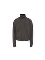 JCAESAR Heathered High‑Neck Cardigan Sweater