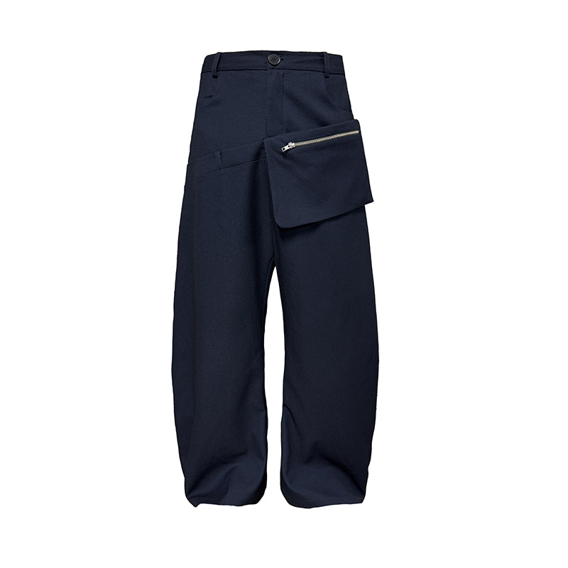 JCAESAR Double-Waisted Pleated Wide-Leg Pants