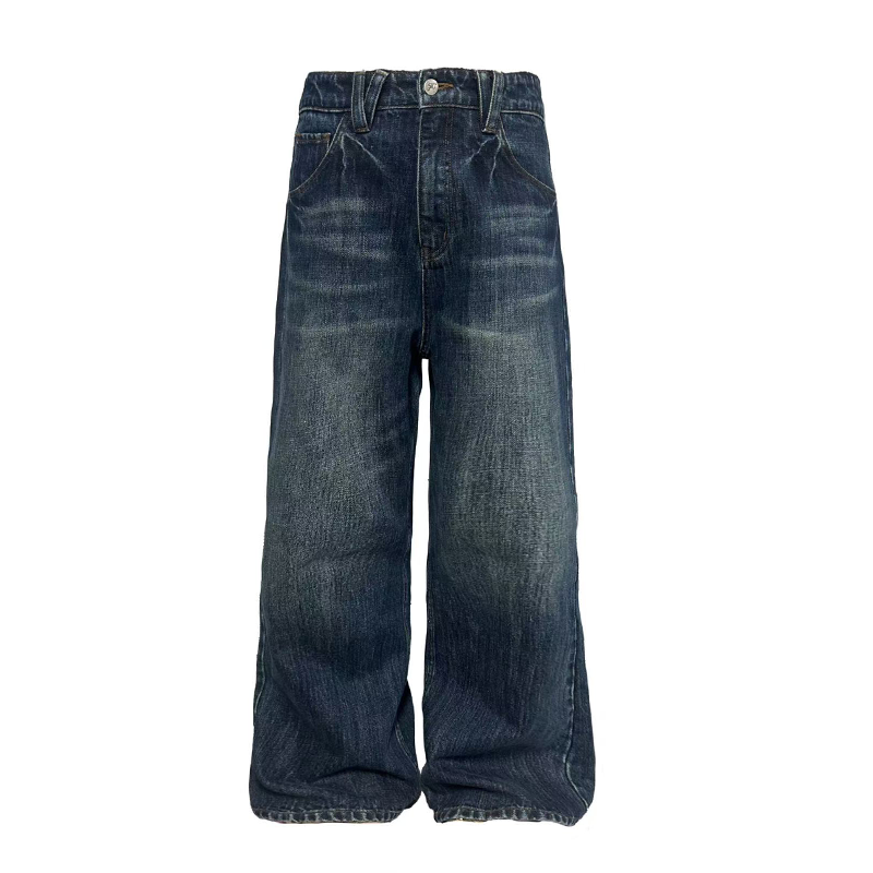 JCAESAR WOMEN Low-Crotch Blue Denim With Double Front Pockets