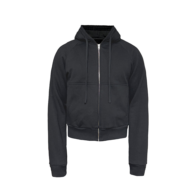 JCAESAR Flower Bud Drawstring Hooded Shoulder Hoodie