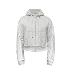 JCAESAR Flower Bud Drawstring Hooded Shoulder Hoodie - jcaesarclo