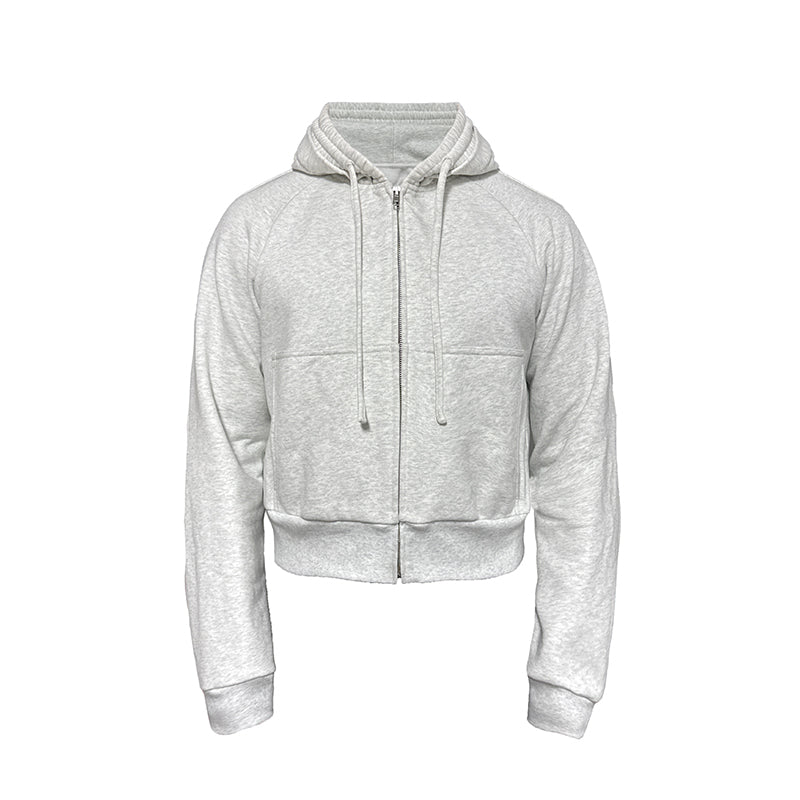 JCAESAR Flower Bud Drawstring Hooded Shoulder Hoodie