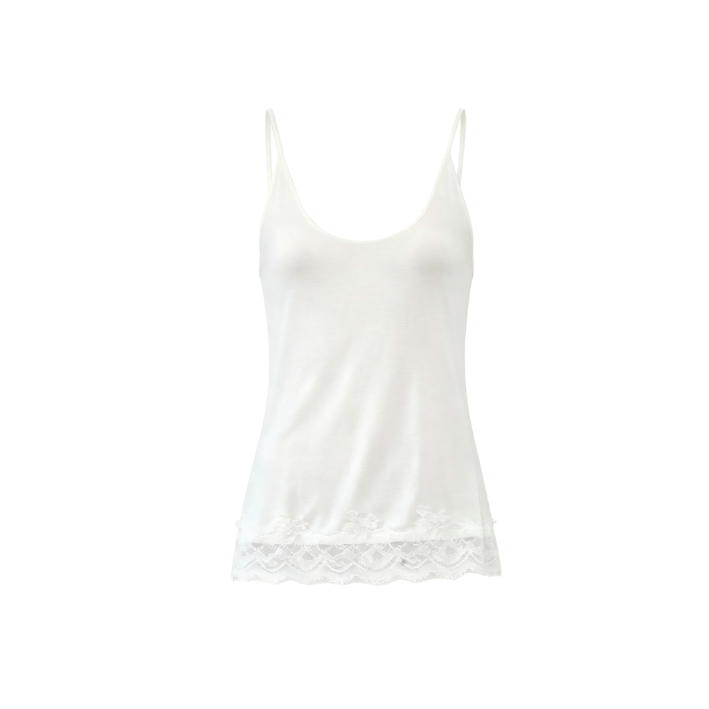 JCAESAR WOMEN Draped sheer panel camisole