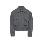 JCAESAR Woolen Double Pocket Flight Jacket