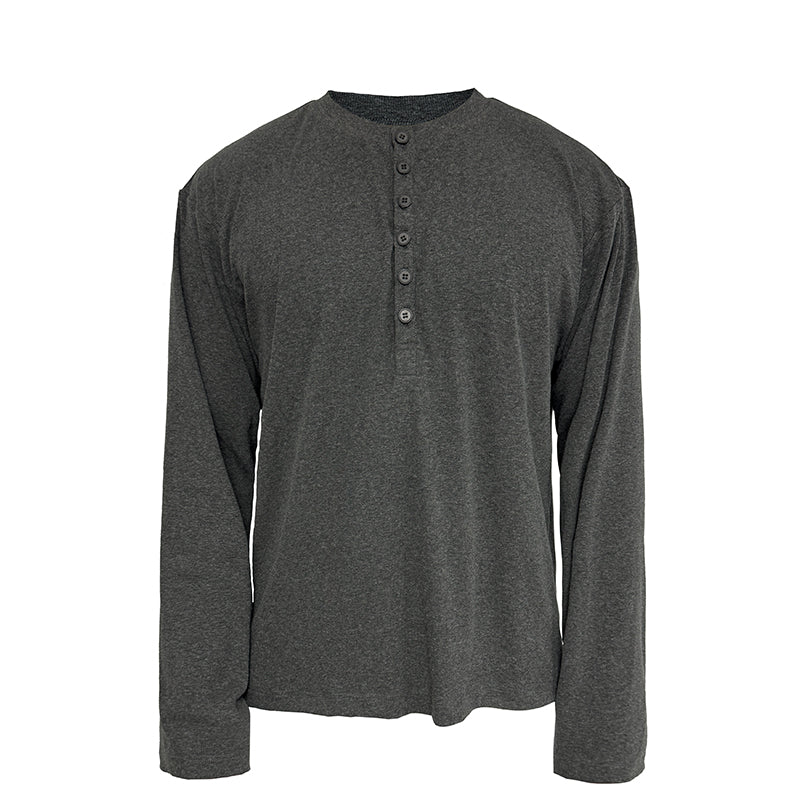 JCAESAR Henley collar long sleeve