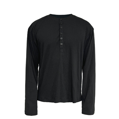 JCAESAR Henley collar long sleeve