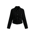 JCAESAR WOMEN  Washed Corduroy Tie-Belt Jacket