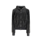 JCAESAR Washed Tie-Dye Velvet Sweatshirt