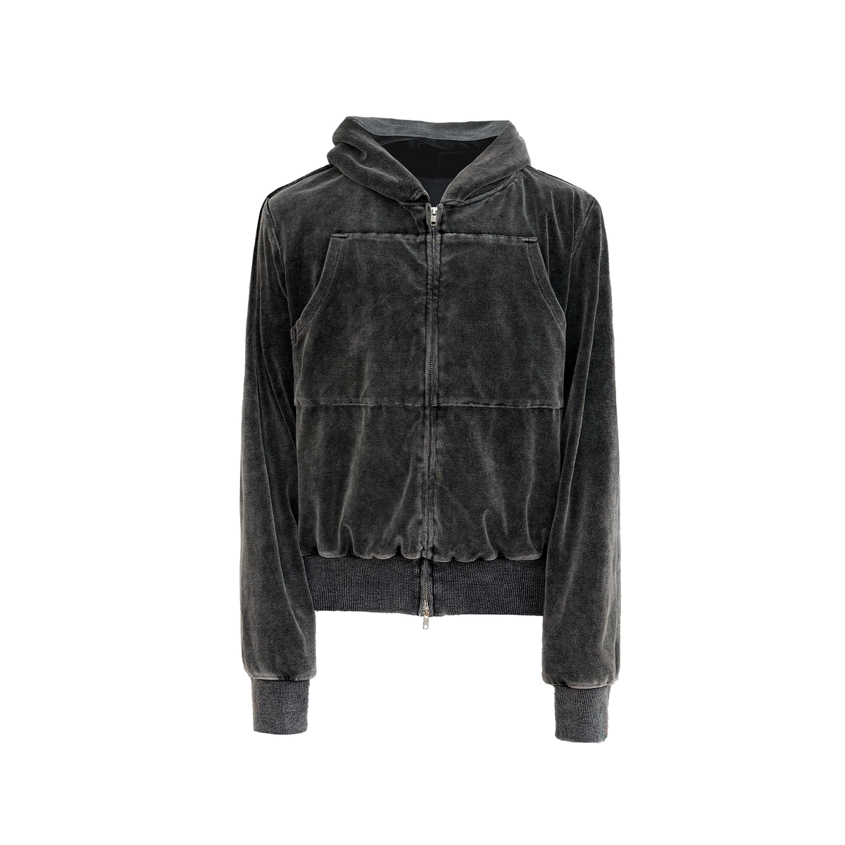 JCAESAR Washed Tie-Dye Velvet Sweatshirt