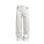 JCAESAR Panelled Leather Slim-Fit Jeans