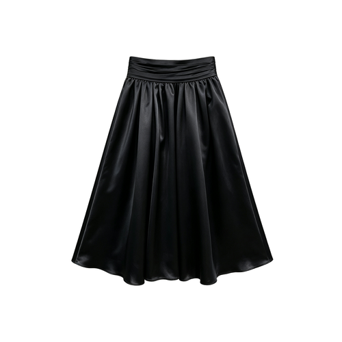 JCAESAR WOMEN  Flowy Acetate Balloon Skirt with Oversized Silhouette