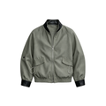 JCAESAR WOMEN Linen‑leather paneled Harrington jacket