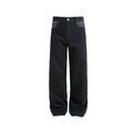 JCAESAR Panelled Leather Slim-Fit Jeans