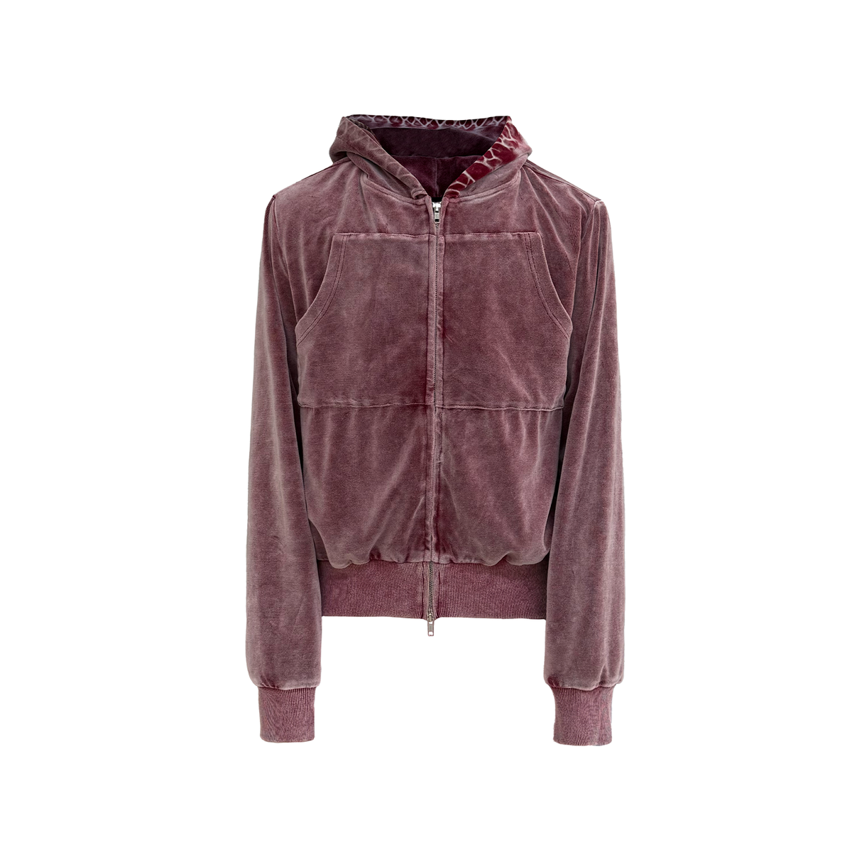 JCAESAR Washed Tie-Dye Velvet Sweatshirt