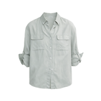 JCAESAR WOMEN Hunting‑style faded linen adjustable shirt