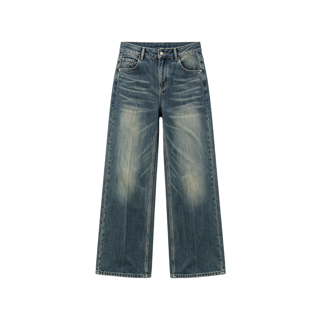 JCAESAR WOMEN Vintage Heavy-Wash Stretch Jeans